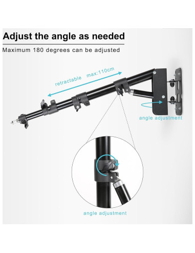 Soporte de luz de anillo montado en pared Konseen ZJ-100 110cm