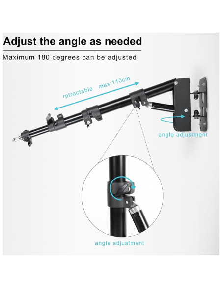 Soporte de luz de anillo montado en pared Konseen ZJ-100 110cm