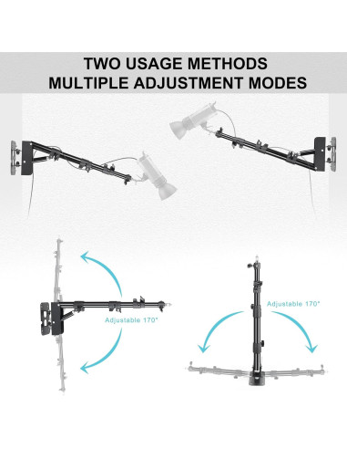 Soporte de luz de anillo montado en pared Konseen ZJ-100 110cm