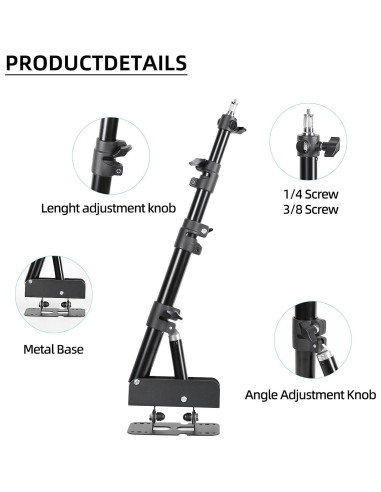 Soporte de luz de anillo montado en pared Konseen ZJ-100 110cm