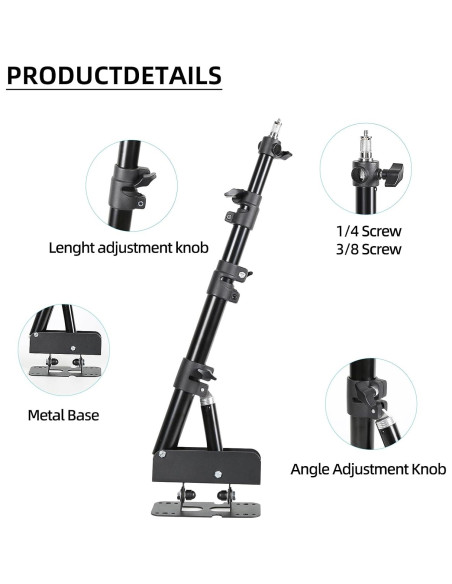 Soporte de luz de anillo montado en pared Konseen ZJ-100 110cm