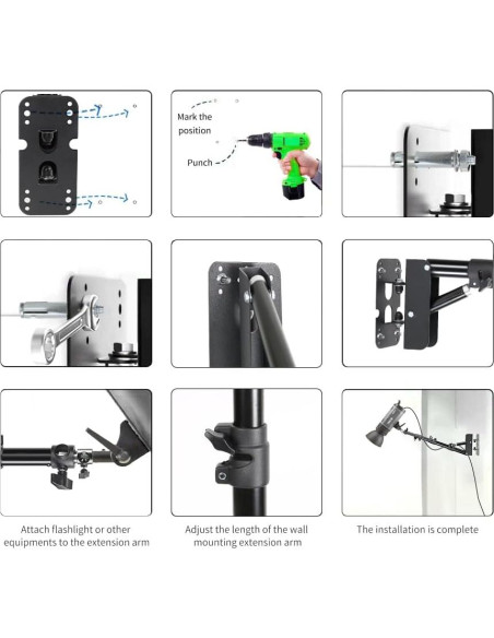 Soporte de luz de anillo montado en pared Konseen ZJ-100 110cm