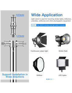 Soporte de Luz Pesado SUPON 2 Paquetes 2.8m Ajustable 2