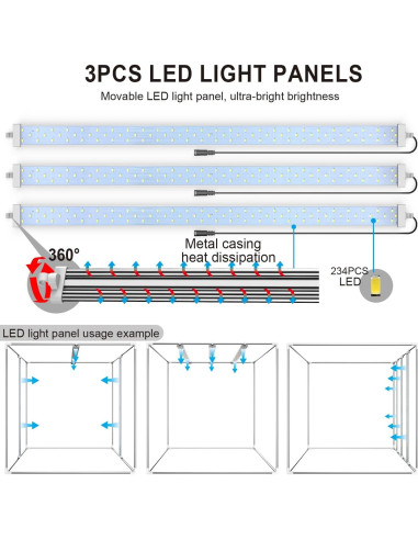 Caja de Luz Fotográfica 81.28 cm Apoueik con 234 LEDs