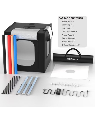 Caja de Luz Fotográfica 81.28 cm Apoueik con 234 LEDs
