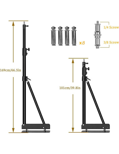 2 Piezas Brazo de Boom Montado en Pared ShowMaven 169cm Ajustable