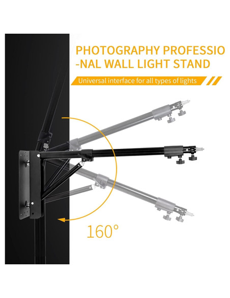 2 Piezas Brazo de Boom Montado en Pared ShowMaven 169cm Ajustable