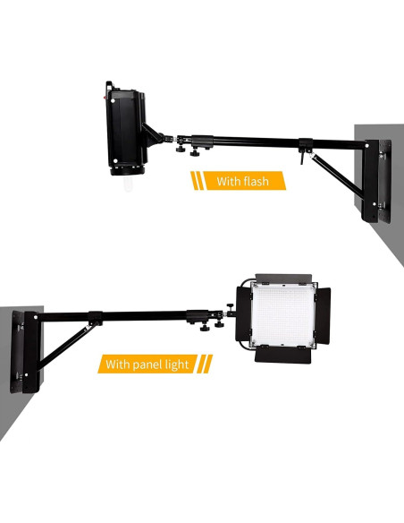 2 Piezas Brazo de Boom Montado en Pared ShowMaven 169cm Ajustable