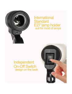 Soporte para Bombilla E27 Meking - Paquete de 4, Ajustable 180 2