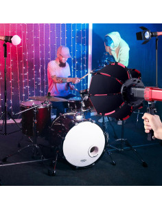 Luz de Video GVM PD60C RGB 60W con Softbox y Resistencia IP65 2