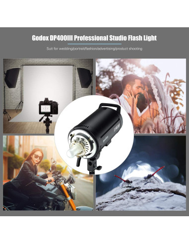 Flash de Estudio Godox DP400III 400Ws Inalámbrico 5600K
