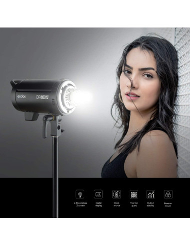 Flash de Estudio Godox DP400III 400Ws Inalámbrico 5600K