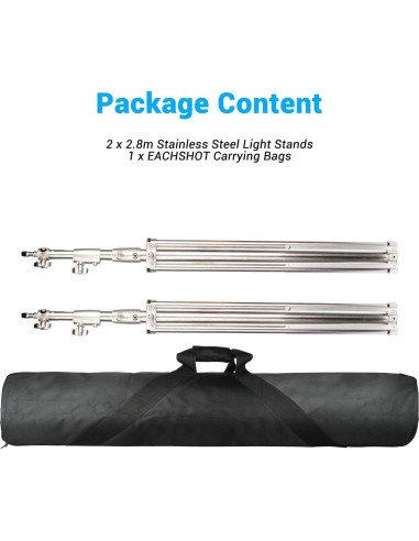 Soportes de Luz EACHSHOT 2 Piezas con Bolsa de Transporte