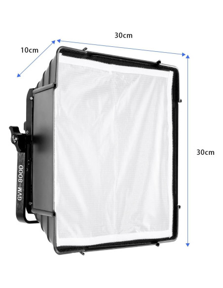Difusor Softbox Plegable GVM RGB 850D para Luz LED 50W