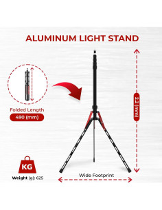 Soporte de Luz de Viaje Reflex Camera 2.2m Aluminio Ligero 2