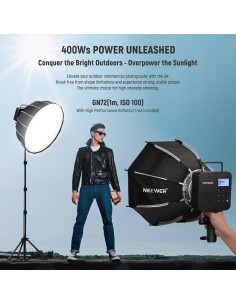 Flash de Estudio NEEWER Q4 400Ws TTL 2.4G con Bolsa 2