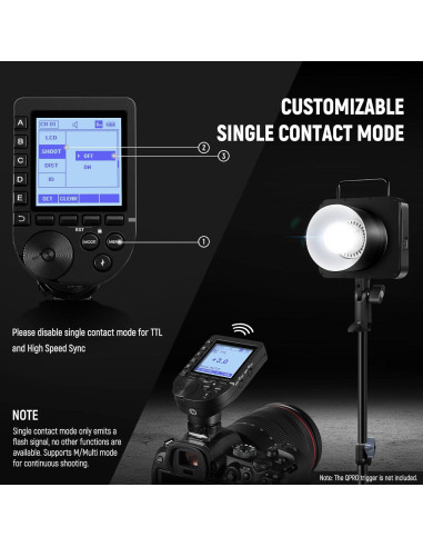 Flash de Estudio NEEWER Q4 400Ws TTL 2.4G con Bolsa