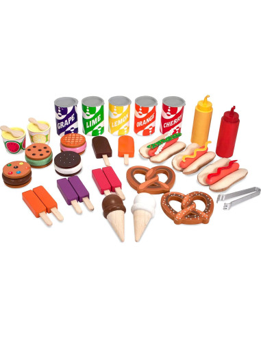 Carrito de Comida de Juguete Melissa & Doug - 40 Piezas