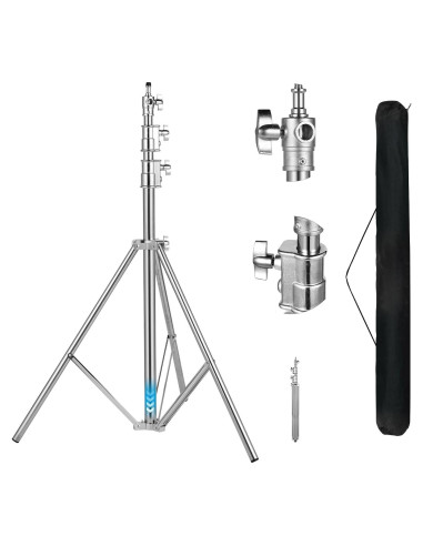 Soporte de Luz Fotográfica FOTOLS Acero Inoxidable 2.8m