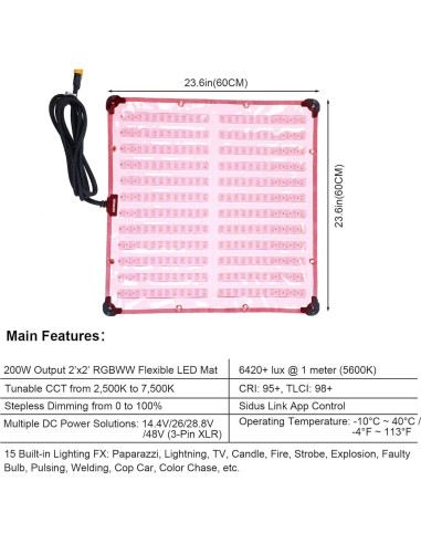 Aputure Amaran F22c 200W Mat LED Flexible 61x61cm RGBWW