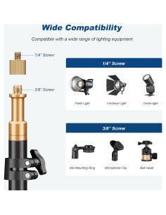 Soporte de Luz Godox 210cm Extensible con Tornillo Universal 2