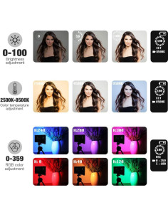 Luz de Video RGB PIXEL G1s LED 12W Recargable 2500-8500K 2