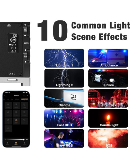 Luz de Video RGB PIXEL G1s LED 12W Recargable 2500-8500K Luz de Video RGB PIXEL G1s LED 12W Recargable 2500-8500K