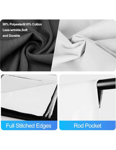 Kit de Fotografía EMART 2-en-1 6.5x10ft con Iluminación 105W