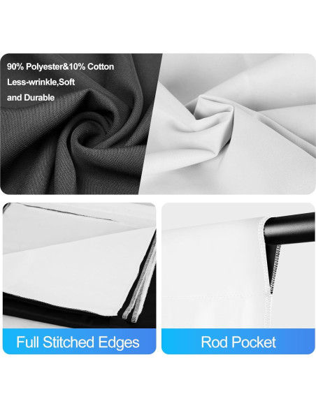 Kit de Fotografía EMART 2-en-1 6.5x10ft con Iluminación 105W