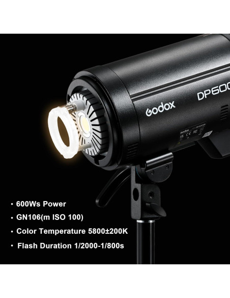 Flash de Estudio Godox DP600III-V 600Ws GN106 5800K-200K
