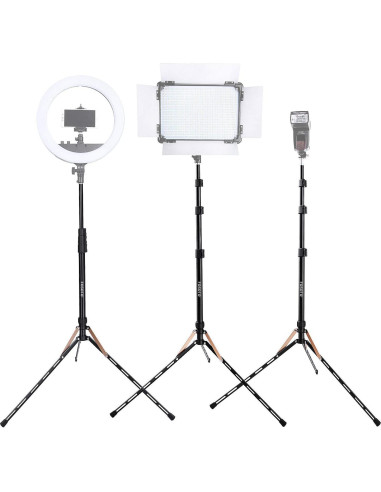 Soporte de Luz Plegable FOSOTO 75" Aluminio Ajustable 2.1m