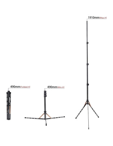 Soporte de Luz Plegable FOSOTO 75" Aluminio Ajustable 2.1m