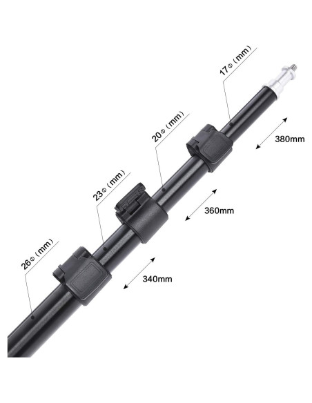 Soporte de Luz Plegable FOSOTO 75" Aluminio Ajustable 2.1m