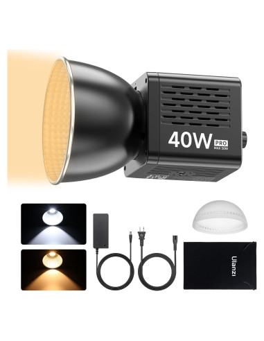 Luz LED Portátil ULANZI 40W Pro con Batería 3400mAh y Temperatura de Color Ajustable
