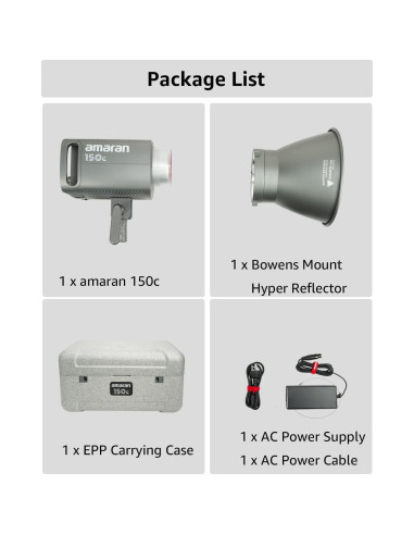 Aputure amaran 150c Luz de Video RGB 150W Montaje Bowens