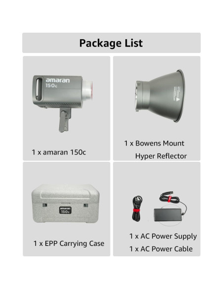 Aputure amaran 150c Luz de Video RGB 150W Montaje Bowens