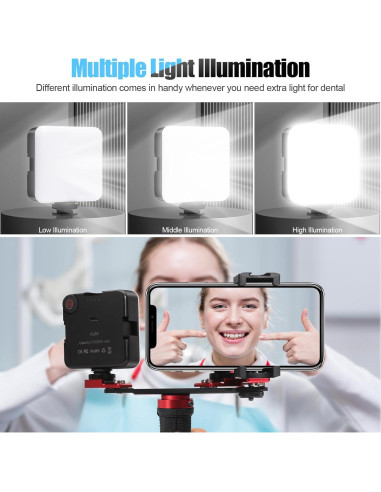 Luz de Relleno LED ANNWAH para Fotografía Dental y Móvil