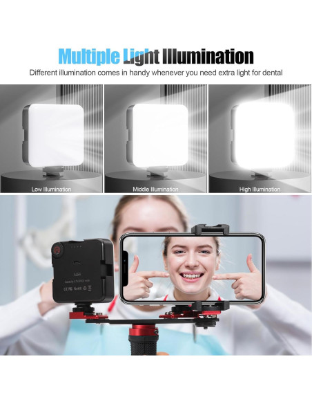 Luz de Relleno LED ANNWAH para Fotografía Dental y Móvil