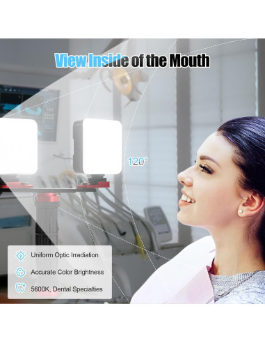 Luz de Relleno LED ANNWAH para Fotografía Dental y Móvil