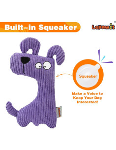 Juguetes para Perros Lepawit 4pack Squeaky Peluche Azul 2