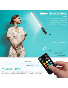 Varita de Luz LED RGB Hagibis HW01, 1000 Lúmenes, Batería Recargable 2