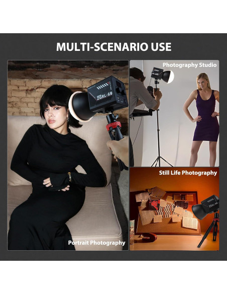 Luz de Video LED Portátil WBLOOMSI 60W Batería 8000mAh