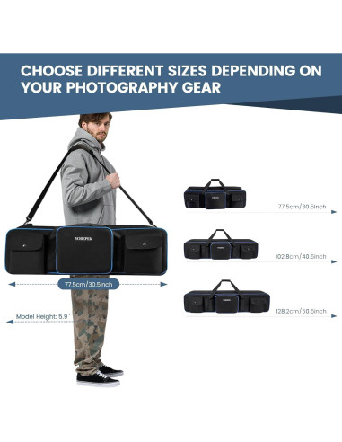 Bolsa de Transporte YOREPEK para Trípode 128 cm Resistente
