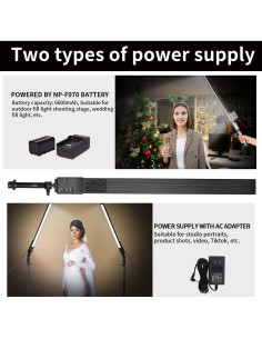 Luz de Relleno LED GSKAIWEN 60cm Regulable 3200K-5500K 2