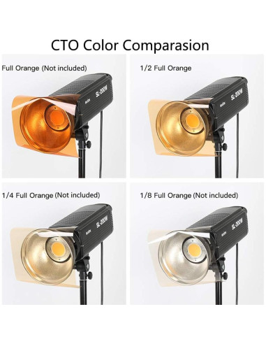 Filtro de Gel de Corrección de Color Naranja Bcolor 4 Piezas 40x50 cm