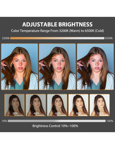 Luz de Video LED WBLOOMSI con Baterías 4400mAh y CRI 96+