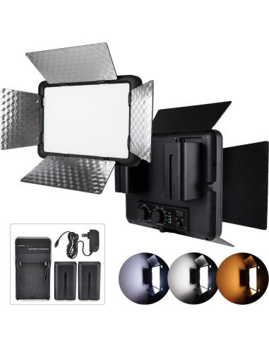 Luz de Video LED WBLOOMSI con Baterías 4400mAh y CRI 96+