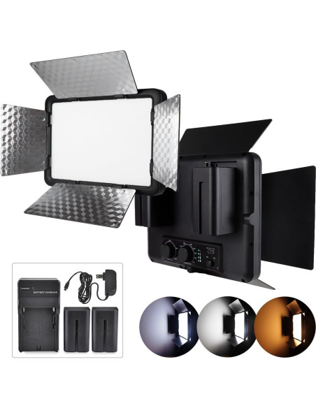 Luz de Video LED WBLOOMSI con Baterías 4400mAh y CRI 96+