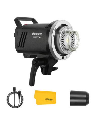 Flash Estroboscópico Godox MS300V 300W con Luz LED 10W