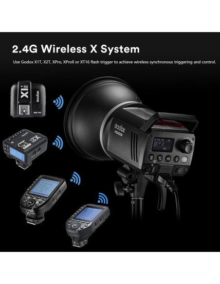 Flash Estroboscópico Godox MS300V 300W con Luz LED 10W